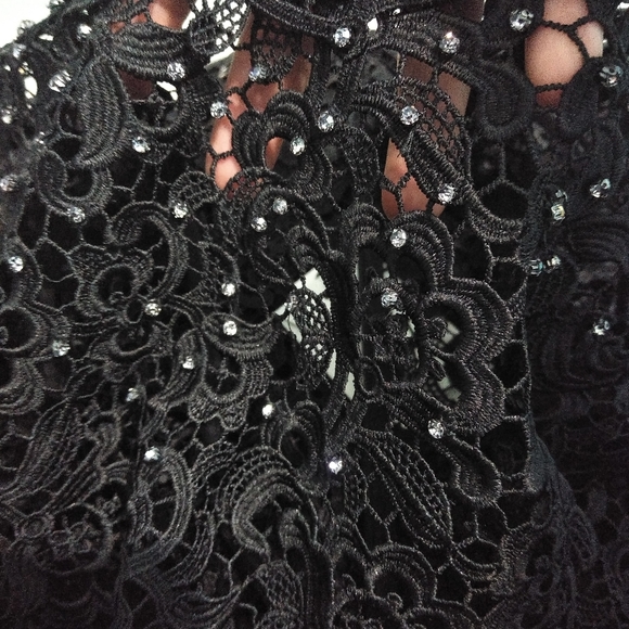 L.K. Bennett Aisha Fitted Lace Dress - Black - Picture 5 of 5